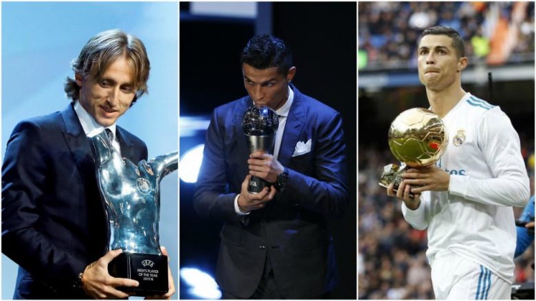 Dallimet mes çmimeve ‘Lojtari më i mirë nga FIFA’, ‘Topi i Artë’ dhe ‘Lojtari më i mirë nga UEFA’