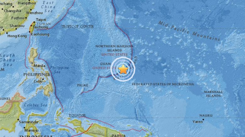 Ishulli Guam tronditet nga tërmeti