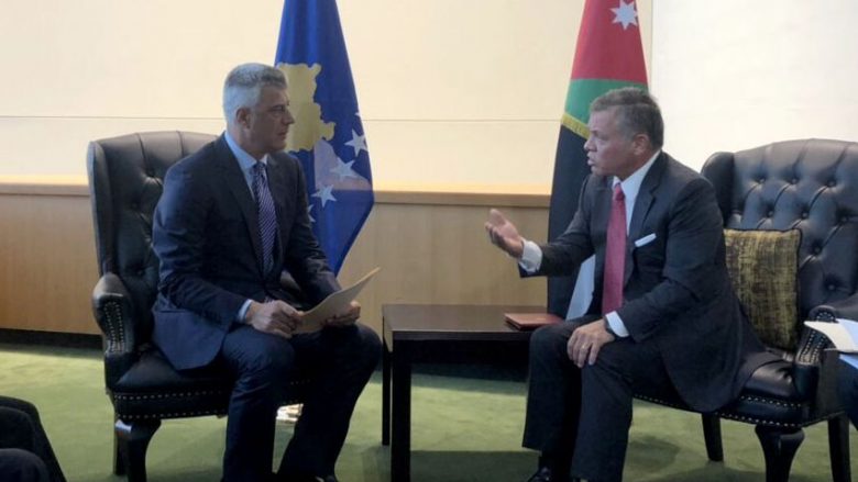 Thaçi merr mbështetjen e mbretit të Jordanisë, për Kosovën në INTERPOL