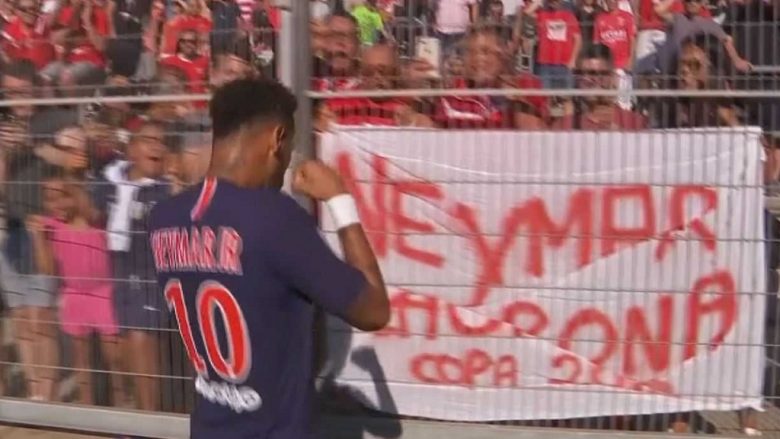 Pritet dënimi i Neymarit, braziliani festoi golin si ‘fëmijë duke qarë’ para tifozëve të Nimesit që e thumbonin me një parullë