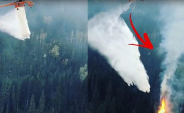 Piloti i helikopterit po krahasohet me një snajperist, preciziteti i tij gjatë fikjes së zjarrit i ka habitur të gjithë (Video)