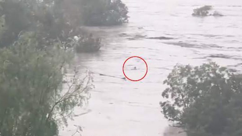 Momenti kur një burrë shpëtohet me helikopter nga ujërat e rrëmbyeshëm në Teksas (Video)