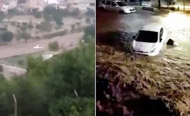 Pasojat e përmbysjeve në Spanjë, taksinë e “rrëmbejnë” rrymat e ujit – humb jetën çifti britanik (Foto/Video)