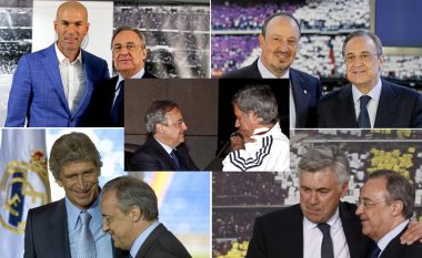Florentino Perez ka larguar 13 trajnerë në 16 vite presidencë