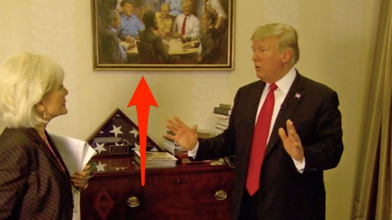 Piktura e pëlqyer nga Donald Trump tanimë gjendet në Shtëpinë e Bardhë (Foto)