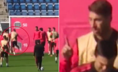 Eskalon situata te Reali: Ramos godet me top Reguilon, 21-vjeçari i frikësuar duron përuljen nga kapiteni