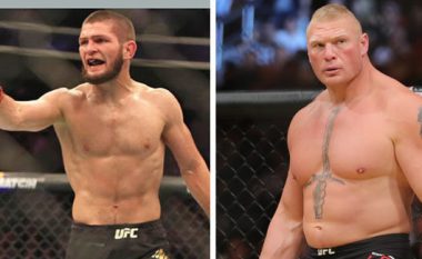 Khabib zbulon se ka ofertë nga WWE, i dërgon mesazh gjigantit Brock Lesnar