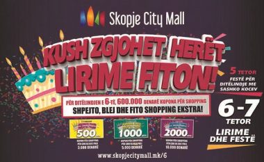 Skopje City Mall feston ditëlindjen e 6-të me 10 mijë euro dhurata