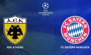 Formacionet zyrtare: Bayerni në kërkim të fitores ndaj AEK-ut