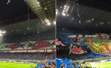 Koreografitë e tifozëve të Interit dhe Milanit para Derby della Madonnina