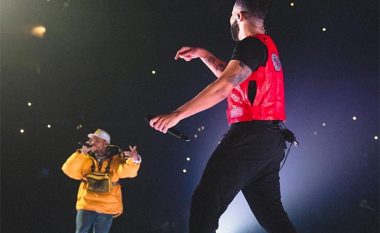 I ndau Rihanna, por Chris Brown dhe Drake pajtohen dhe performojnë në Los Angeles