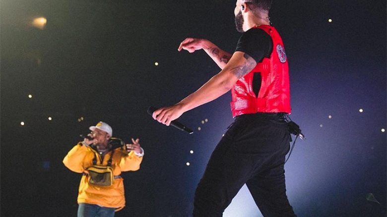 I ndau Rihanna, por Chris Brown dhe Drake pajtohen dhe performojnë në Los Angeles