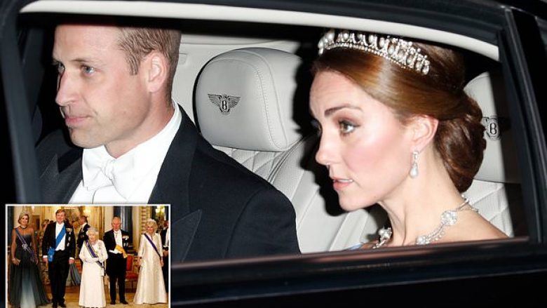 Dukesha Kate Middleton arrin në banketin shtetëror me kurorën e Princeshës Diana