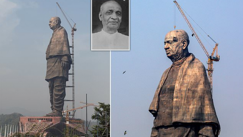 India bëhet me statujën më të lartë në botë, ndërtimi i saj kushtoi 450 milionë funte – është dy herë më e lartë sesa “Statuja e Lirisë (Foto)