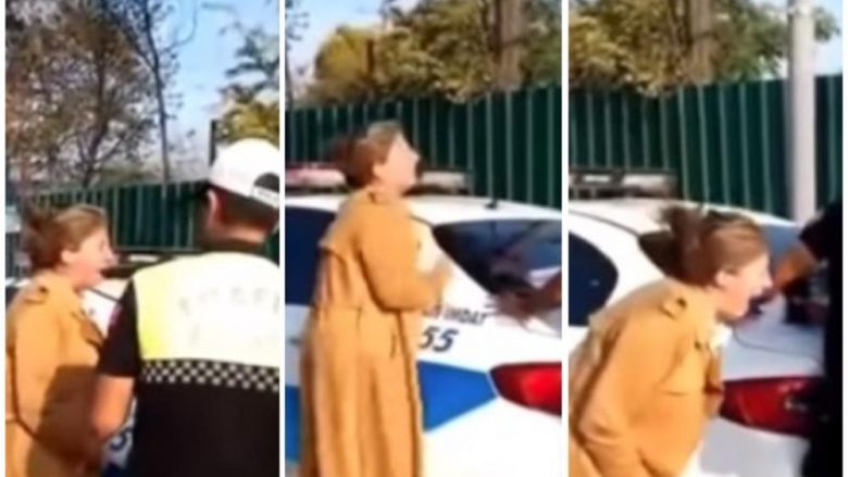 Policia i shqipton tiketën për mosrespektim të rregullave në trafik, profesoresha turke u bërtet me gjithë forcën policëve (Video)