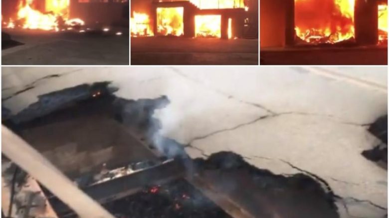 Pasojat e zjarrit në Kaliforni: Ura e ndërtuar nga çeliku dhe asfalti po shkrihet e shembet (Video)