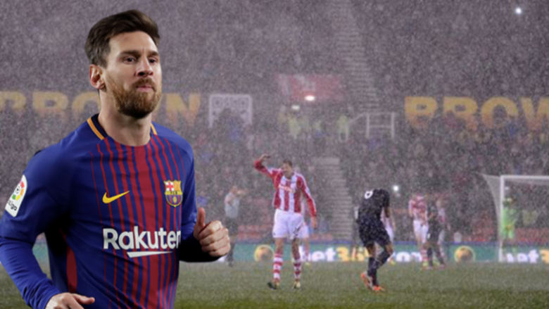 Messi i përgjigjet në mënyrë fantastike pyetjes së famshme: “A mund t’ia dilte ai në një natë të ftohtë në Stoke?”