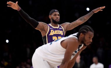 LeBron James me ‘double-double’ në fitoren e Lakersave kundër Timberwolves