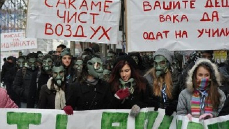 Qytetarët e Kumanovës protestojnë kundër ndotjes së ajrit