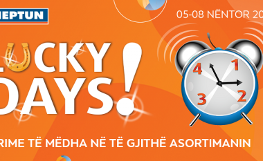 “Lucky days” në Neptun Maqedoni deri 8 nëntor me lirime të mëdha