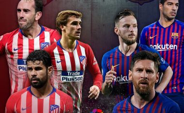 Atletico Madrid – Barcelona, formacionet zyrtare të derbit të javës në La Liga