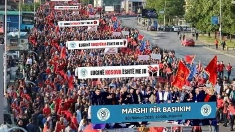 Shoqata “Çamëria” marshon për bashkim të Luginës me Kosovën