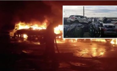 Zjarr i frikshëm në një port italian, rreth njëmijë vetura të djegura – përfshirë vetura shumë të shtrenjta (Video)