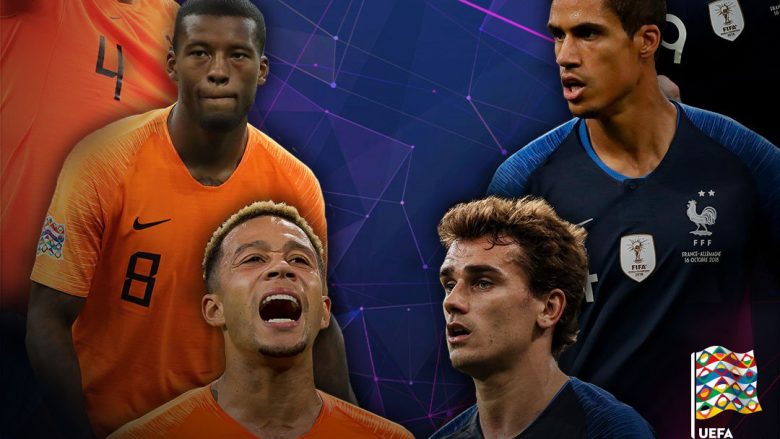 Holandë – Francë, formacionet e mundshme të ndeshjes së ditës në Ligën e Kombeve