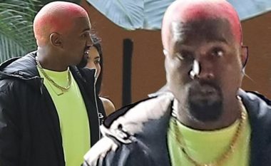 Kanye West shfaqet me flokë të lyera në të kuqe në xhirimet e klipit të ri