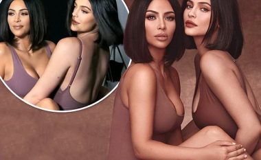 Kim Kardashian dhe motra e saj Kylie Jenner vijnë me poza atraktive në promovimin e produkteve të reja kozmetike