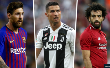 Golashënuesit më të mirë të vitit 2018 - mbretëron Messi, Ronaldo e ndjek nga pas