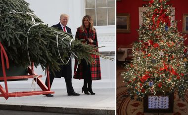 Përfundojnë dekorimet e Krishtlindjeve në Shtëpinë e Bardhë, Melania dhe Donald Trump zgjedhin të kuqen për festat e fundvitit
