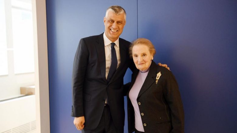 Thaçi flet me admirim për ish-sekretaren amerikane, Madeleine Albright