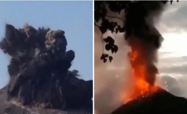 E gjitha zgjati vetëm 2 minuta e 12 sekonda, për shkak të shpërthimit të vullkanit cunami goditi Indonezinë (Video)