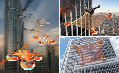 Prezantohen dronët që mund të shpëtojnë qytetarët e ngujuar në ndërtesat e larta, të kapluara nga zjarri (Foto)