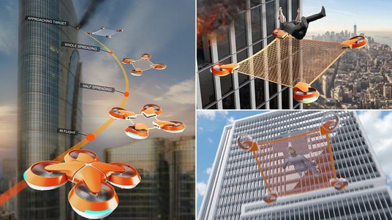 Prezantohen dronët që mund të shpëtojnë qytetarët e ngujuar në ndërtesat e larta, të kapluara nga zjarri (Foto)