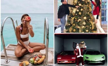 Vetura të shtrenjta, jahte private e rroba të markave të njohura – fëmijët e pasanikëve publikojnë imazhe nga festa e Krishtlindjes (Foto)