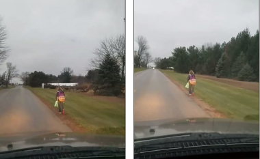 E nxorën nga autobusi pasi ngacmonte bashkëmoshatarët, babai ndëshkon bijën 10-vjeçare – e detyron të ecë 5 milje deri në shkollë (Video)
