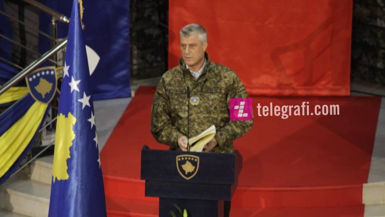 Thaçi: Ushtria është shtyllë e shtetit, FSK do të bëhet faktor i sigurisë dhe stabilitetit