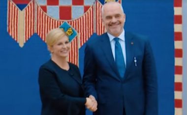 Edi Rama takon presidenten kroate, Kolinda Kitaroviq (Video)