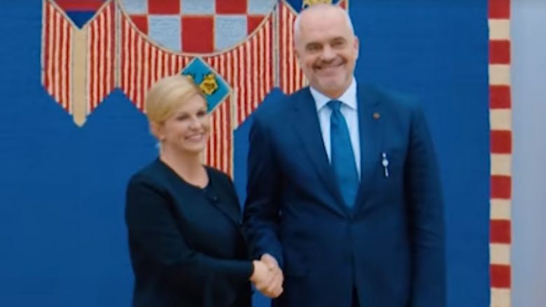 Edi Rama takon presidenten kroate, Kolinda Kitaroviq (Video)