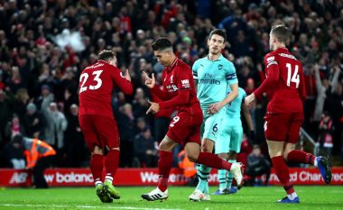 Liverpooli turpëron Arsenalin dhe përfundon vitin 2018 si lider në Ligën Premier, Firmino shënon het-trik