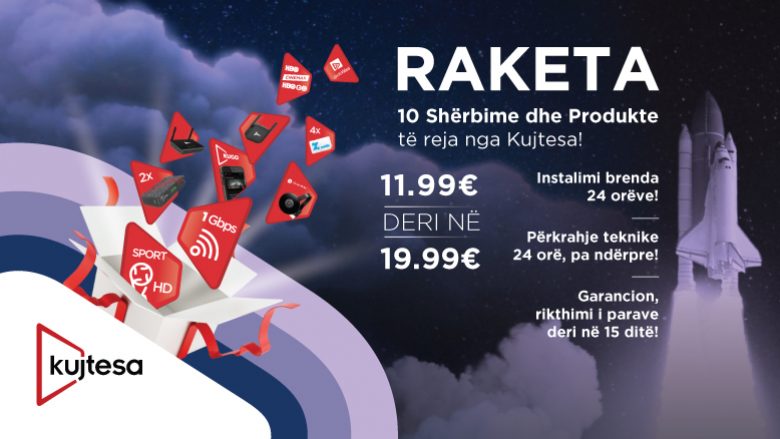 Raketa nga Kujtesa ka zbarkuar në Qytete. Testoni produktet e Raketës në Kujtesa Labs!