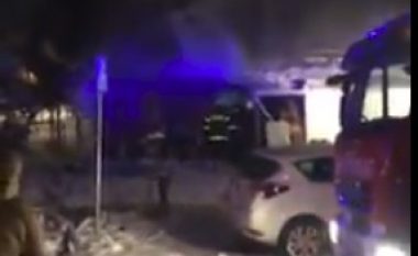 Përfshihet nga zjarri një lokal në lagjen “Marigona” në Prishtinë (Video)
