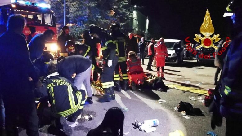 Gjashtë të vdekur në një klub nate në Itali