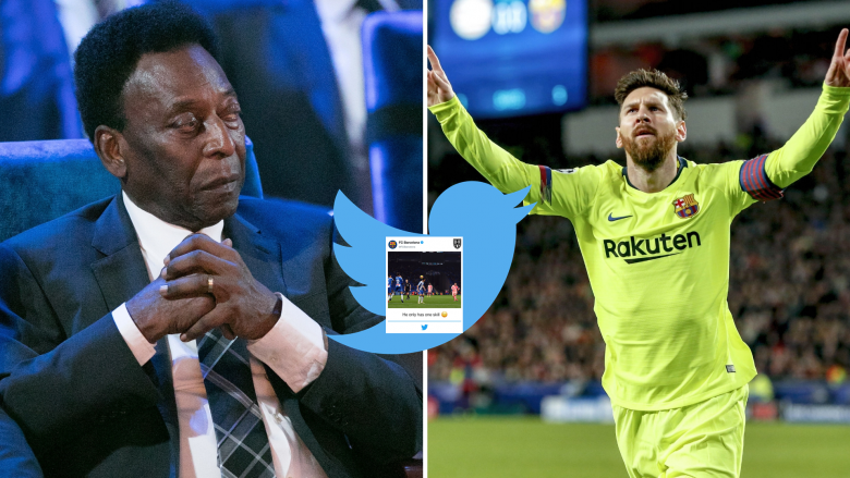 Barça tall Pellen me një postim në Twitter teksa Messi ushtron gjuajtjet e lira
