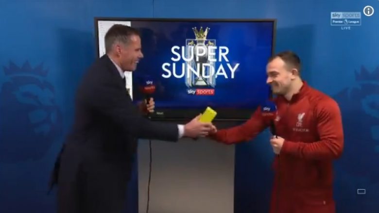 Shaqiri i dërgon të fala Gary Neville pasi mori çmimin ‘Lojtari i ndeshjes’ me dygolëshit ndaj Unitedit