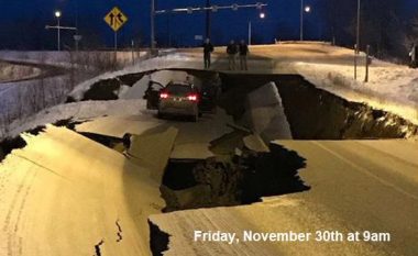 Të premten, një rrugë nga Alaska dukej kështu – u deshën vetëm katër ditë që ajo të ndryshonte tërësisht pamjen (Foto)