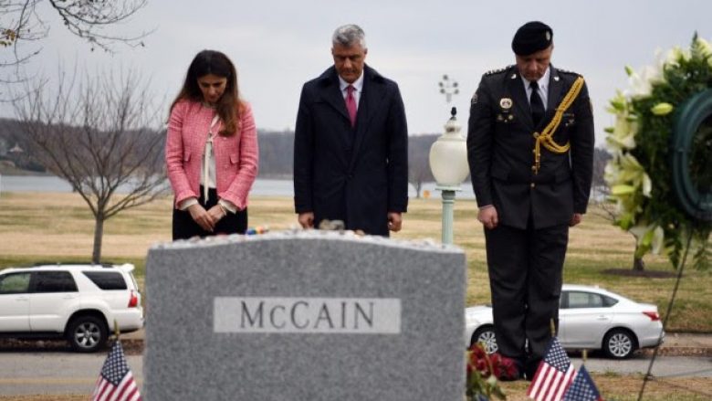 Thaçi: Senatorin McCain do ta kujtojmë si mbështetës të çlirimit të Kosovës