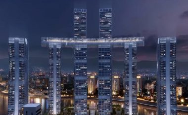 Kinezët përfundojnë ndërtimin e një kryevepre tjetër arkitektonike, i ka 8 rrokaqiej 250 metra të lartë (Video)